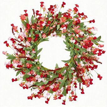 24 in Front Door Wreath Spring Summer All Seasons Indoor Outdoor Decor