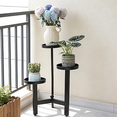 3 Tier Iron Plant Stand Indoor Outdoor Flower Display Rack