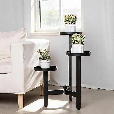 3 Tier Iron Plant Stand Indoor Outdoor Flower Display Rack