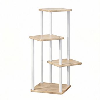 4 tier Metal Plant Stand Indoor Corner Flower Shelf Patio Garden