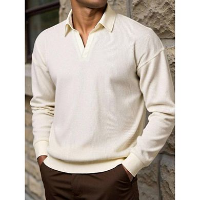 Solid Color Drop Shoulder Long Sleeve T-Shirt