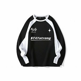 Letter Print Raglan LongSleeve T-Shirt