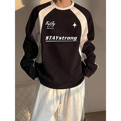 Letter Print Raglan LongSleeve T-Shirt