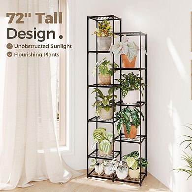 11 Tiers Plant Stand Indoor Multi Tier Metal Flower Display Rack