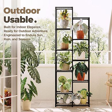 11 Tiers Plant Stand Indoor Multi Tier Metal Flower Display Rack