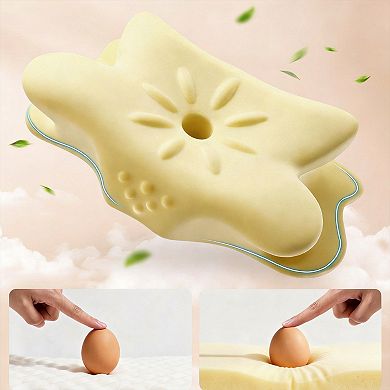Memory Foam Contour Neck Pillow for Side Sleepers with Cover