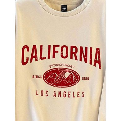 Letter Print Loose Drop Shoulder Sweatshirt