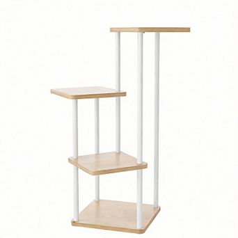 4 tier Metal Plant Stand Corner Shelf Indoor Patio Garden