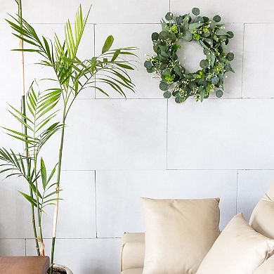 20"Artificial Eucalyptus Wreath with Berries All Seasons Decor