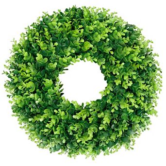 18" Boxwood Wreath Farmhouse DIY Decor Indoor Outdoor Year Round