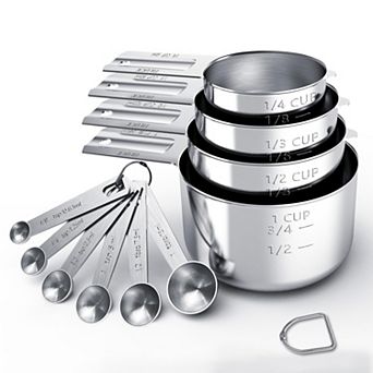 Stainless Steel Measuring Set with Kitchen Gadgets for Cooking