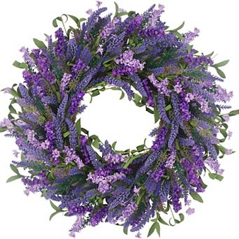 25” Lavender Wreath Summer Handmade Romantic Elegant Decor Gift