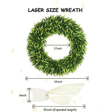 32'' Artificial Boxwood Wreath Summer Wedding Mother Festival