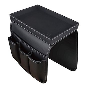 Couch Armrest Organizer with Detachable Snack Tray