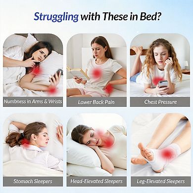 Multi-Positional Wedge Pillow Scientific Zoning Shoulder Memory Foam