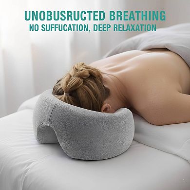 Face Down Pillow Breathable Memory Foam Massage Cradle Headrest