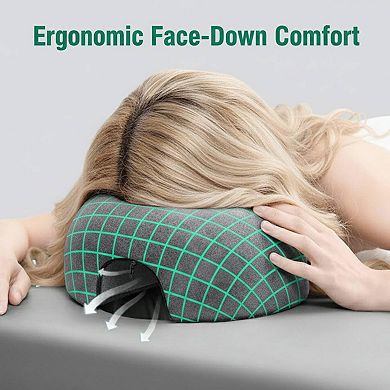 Face Down Pillow Breathable Memory Foam Massage Cradle Headrest