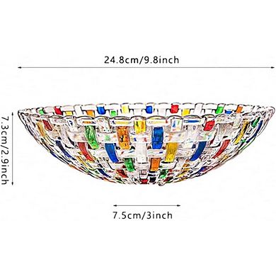 Hand Painted Colorful Glass Fruit Bowl