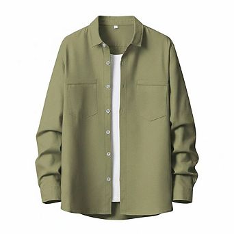 Dual Pocket Oversized Button-Down Shirt