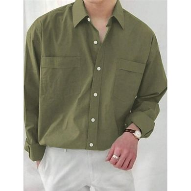 Dual Pocket Oversized Button-Down Shirt