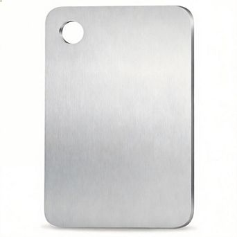 Titanium Double-Sided Dishwasher Safe Metal Chopping Board 10"D x 6"W