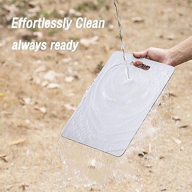 Titanium Double-Sided Dishwasher Safe Metal Chopping Board 10"D x 6"W