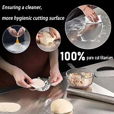 Titanium Double-Sided Dishwasher Safe Metal Chopping Board 10"D x 6"W