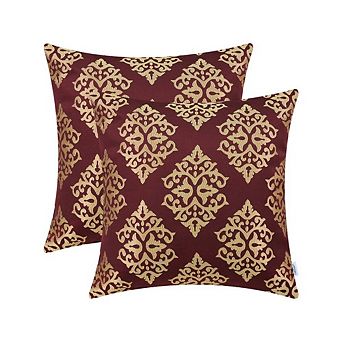2 pc Soft Jacquard Throw Pillow Cases