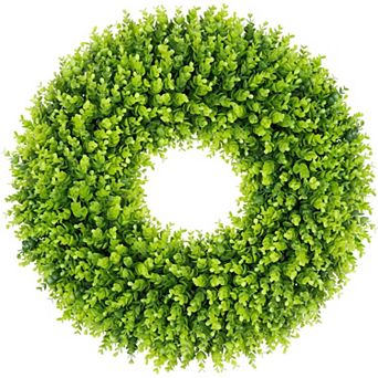 28inch Artificial Boxwood Wreath Spring Summer Wedding Mother Festival