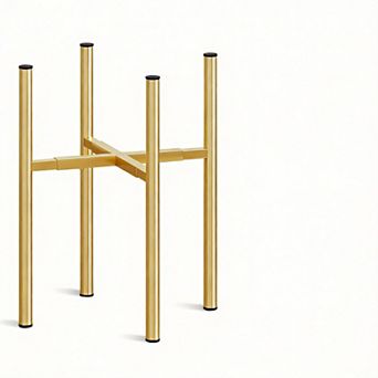 8-14 in Adjustable Mid-Century Plant Stand Corner Holder