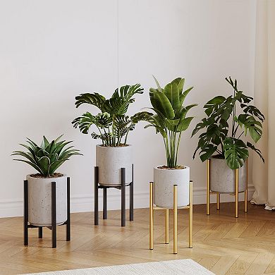 8-14 in Adjustable Mid-Century Plant Stand Corner Holder