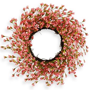 24” Spring Cherry Blossom Wreath Easter Farmhouse Indoor Outdoor