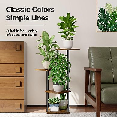 4 Tier Plant Stand Corner Shelf Indoor Flower Display