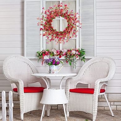 20" Forsythia Wreath Spring Summer Front Door Eucalyptus Farmhouse Decor