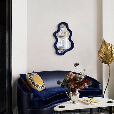 Dark Blue Cloud Shaped Accent Mirror