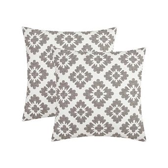 2 pc Embroidered Cotton Throw Pillow Cases
