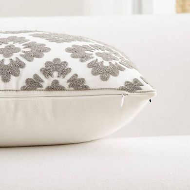2-Piece Embroidered Cotton Throw Pillow Cases