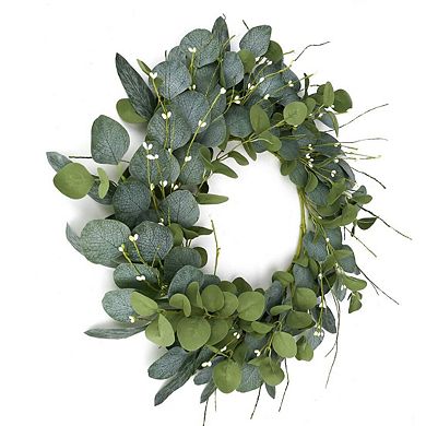 20" Eucalyptus Wreath Spring Summer Berries Wedding Mother Festival