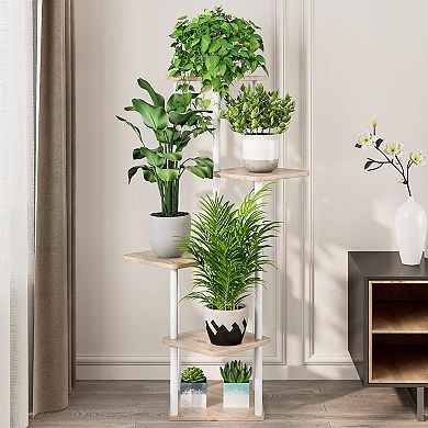 5 Tier Indoor Metal Plant Stand Corner Flower Shelf