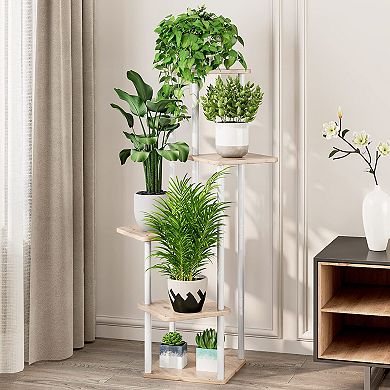 5 Tier Indoor Metal Plant Stand Corner Flower Shelf