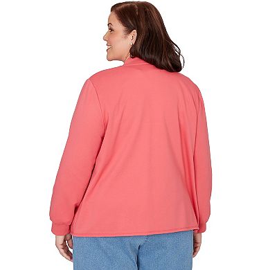 Plus Size Alfred Dunner Quilted Knit Ribbed Jacket