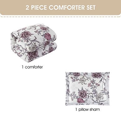 Nanshing Ruh Floral Comforter Set with Shams