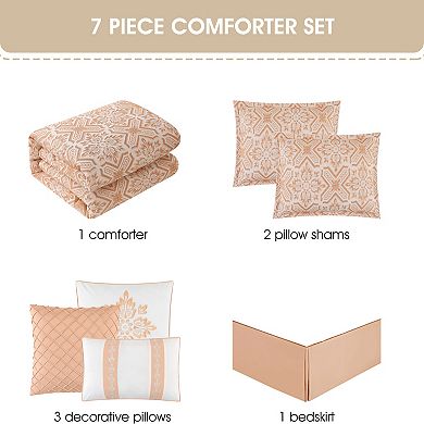 Nanshing Blaze Jacquard Comforter Set with Shams