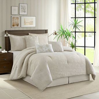 Nanshing Bristol 7 pc Floral Jacquard Comforter Set