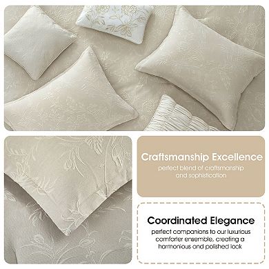 Nanshing Bristol 7-Piece Floral Jacquard Comforter Set