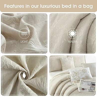 Nanshing Bristol 7-Piece Floral Jacquard Comforter Set