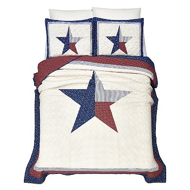 Modern Heirloom Texas Lone Star Quilt Set with Shams