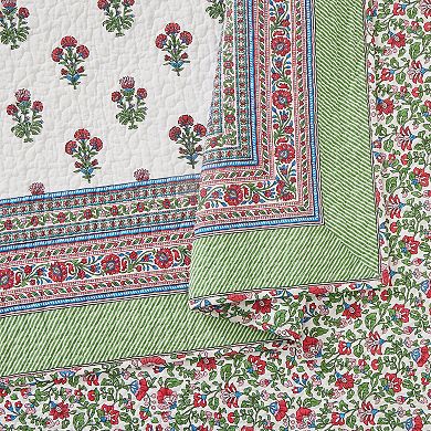 Modern Heirloom Serena Floral Quilt Set with Shams