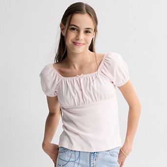 Girls 6-20 Plus Size SO® Cap Sleeve Top in Regular & Plus Size