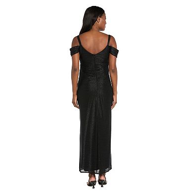 Women's R&M Richards Crinkle Pleated Cowl Neck Maxi Dress